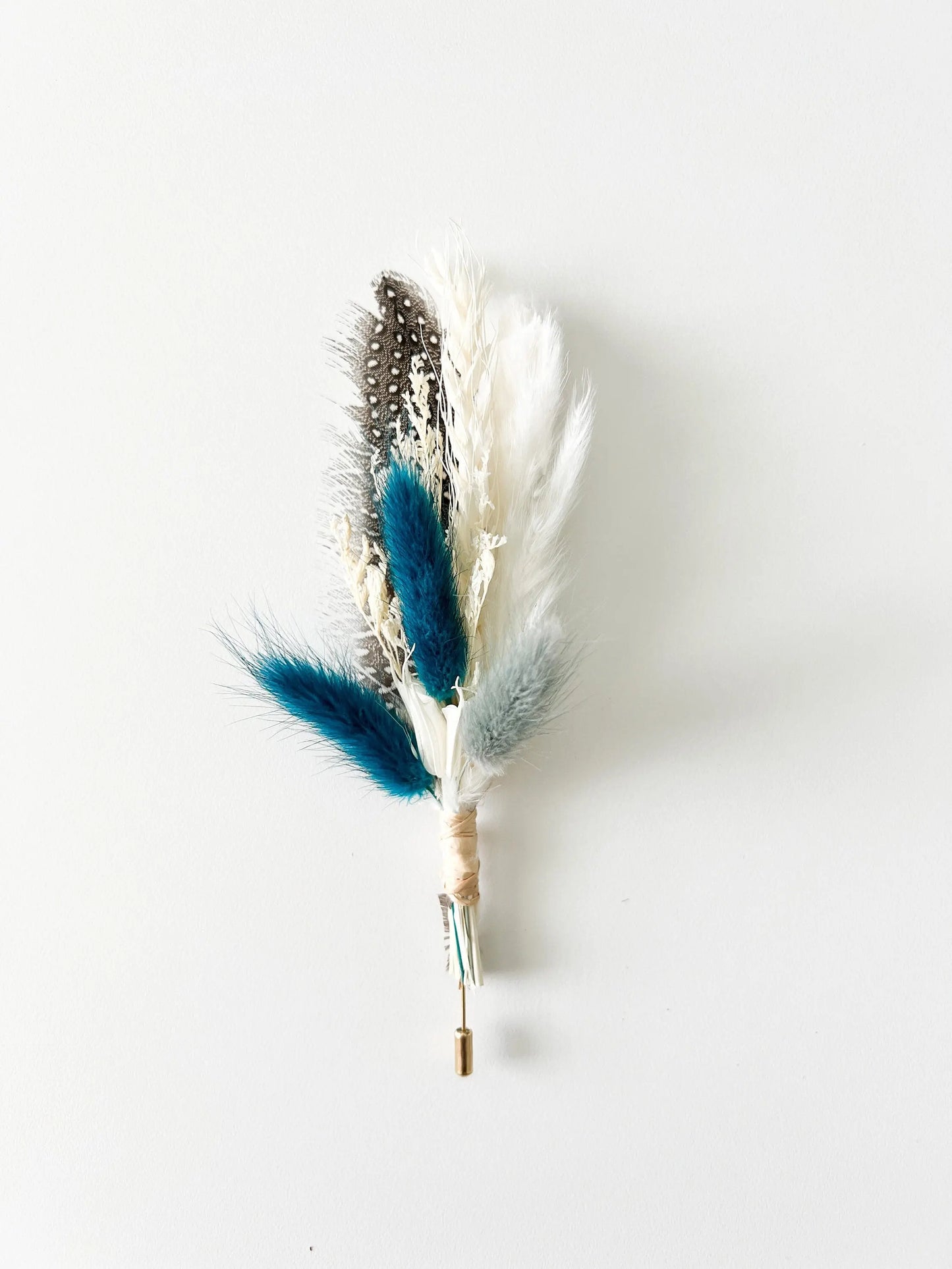 Boutonniere - Dark Blue - Withered Whimsy Boutonniere