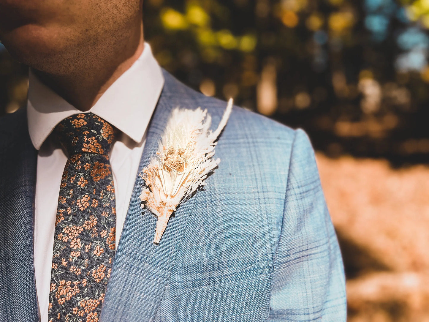 Boutonniere - Neutral - Withered Whimsy Boutonniere