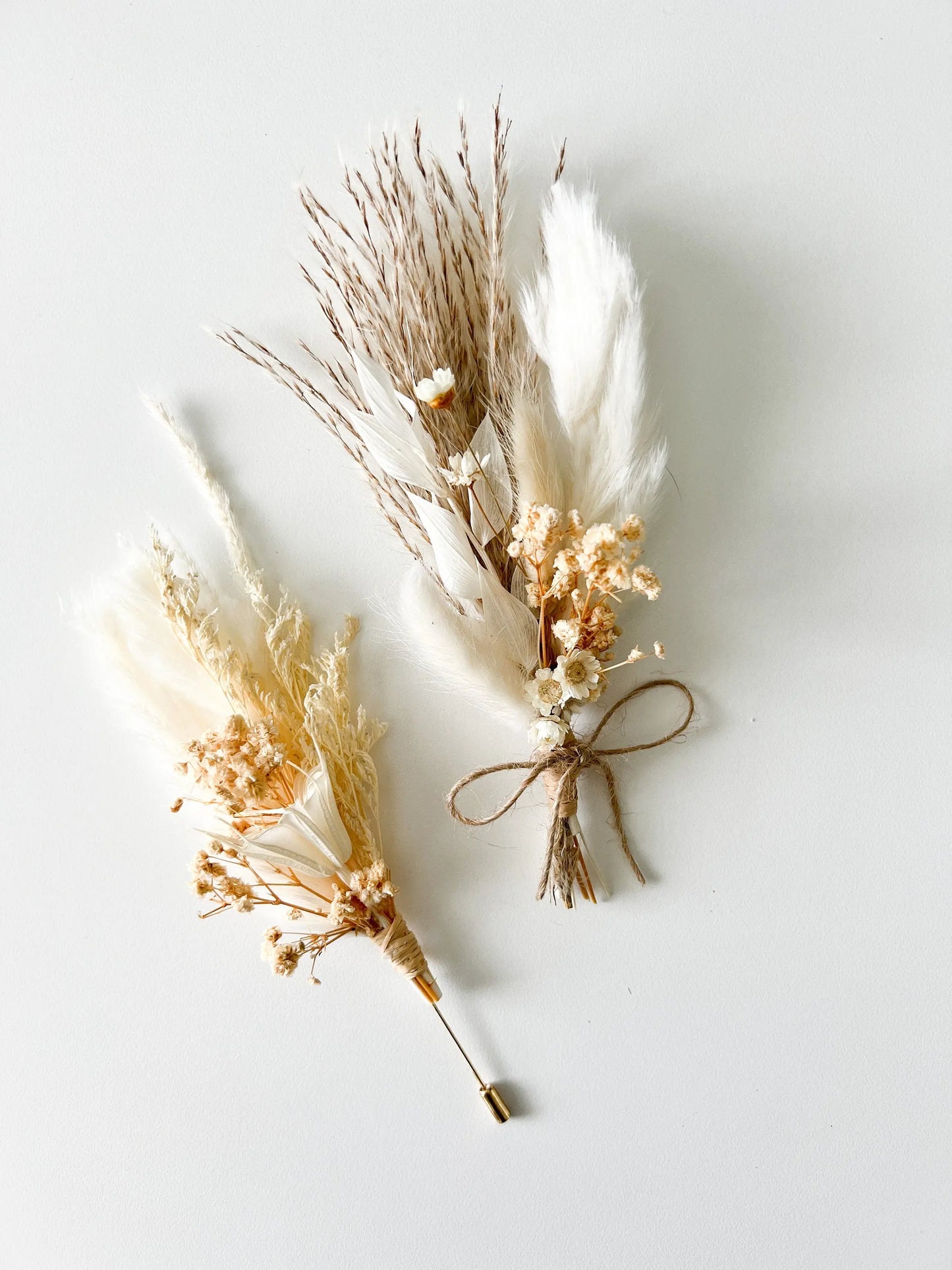 Boutonniere - Neutral - Withered Whimsy Boutonniere