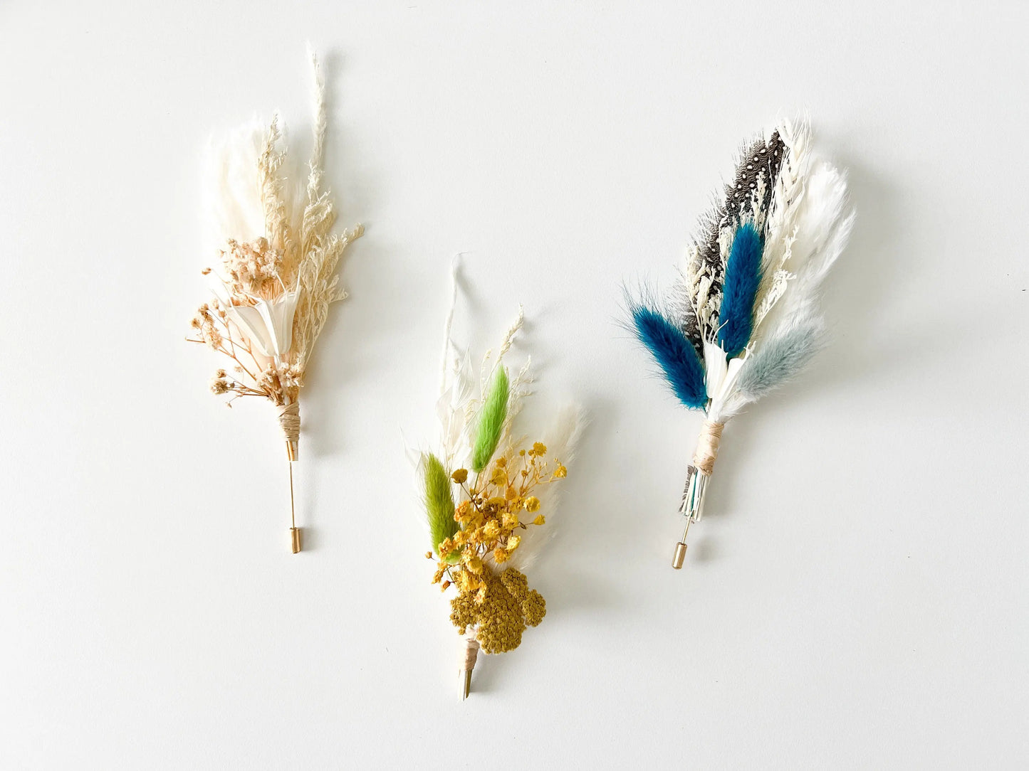 Boutonniere - Neutral - Withered Whimsy Boutonniere