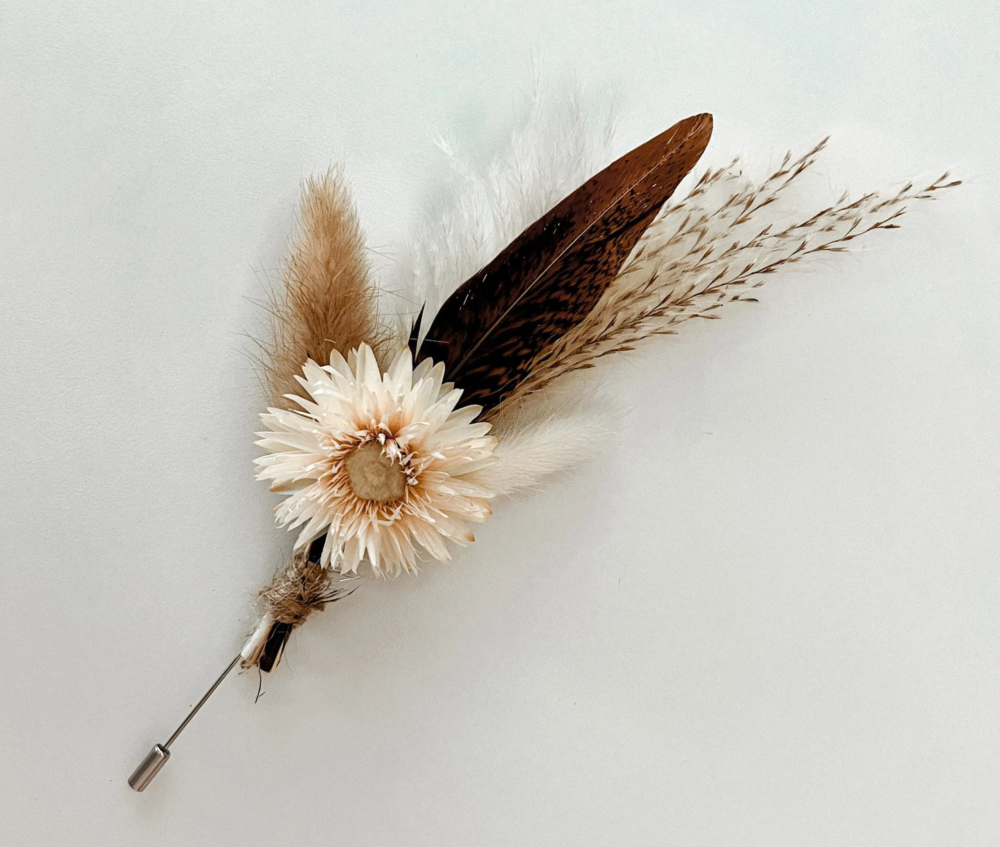 Boutonniere - Rustic Brown (customizable) - Withered Whimsy Boutonniere