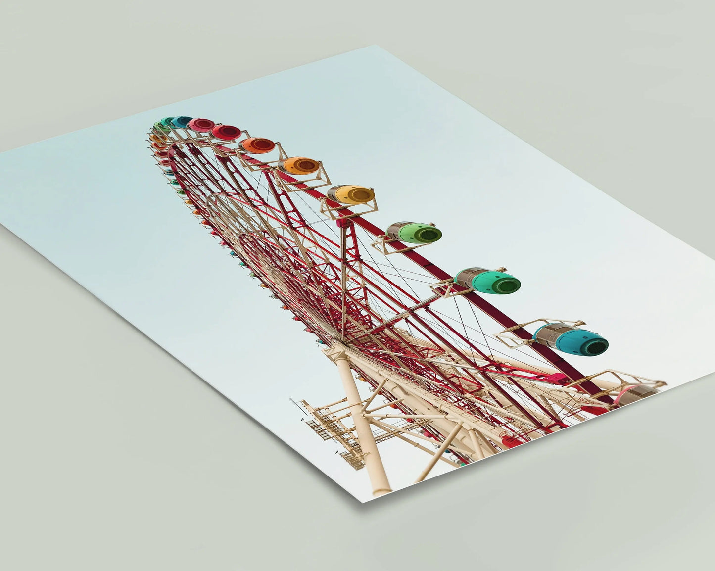 Ferris Wheel Print Digital Download | Rainbow Carnival Ride Instant Download | Printable Nursery Art, Travel Photography, Playroom Art
