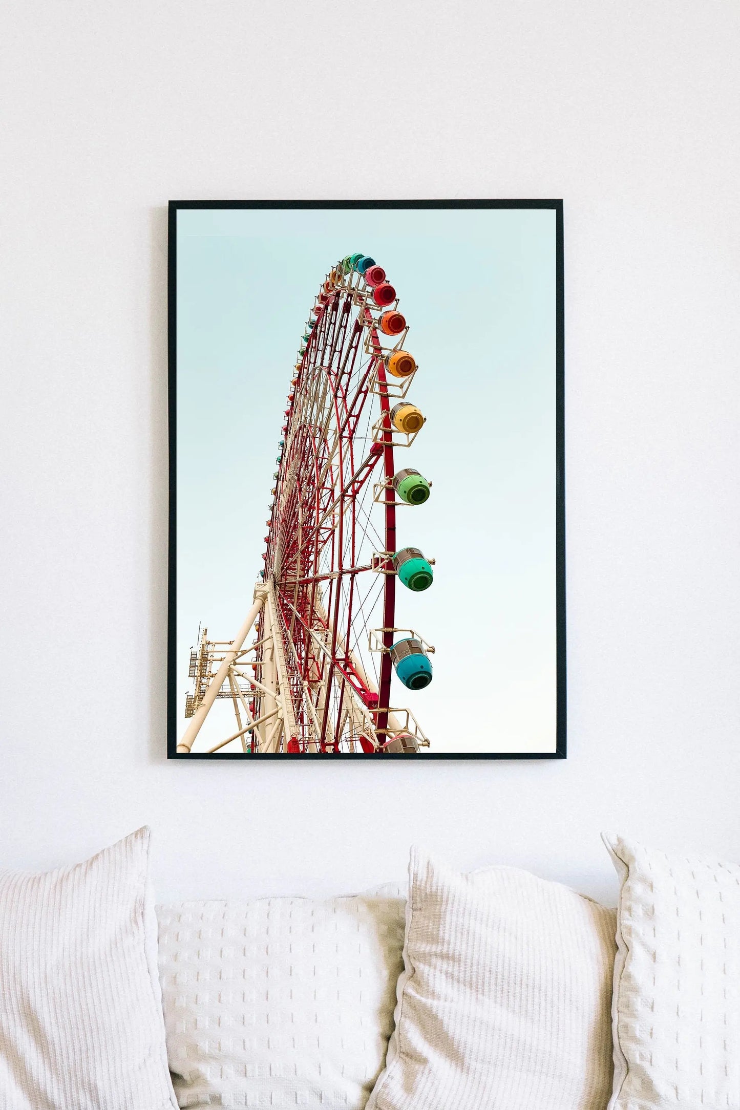 Ferris Wheel Print Digital Download | Rainbow Carnival Ride Instant Download | Printable Nursery Art, Travel Photography, Playroom Art