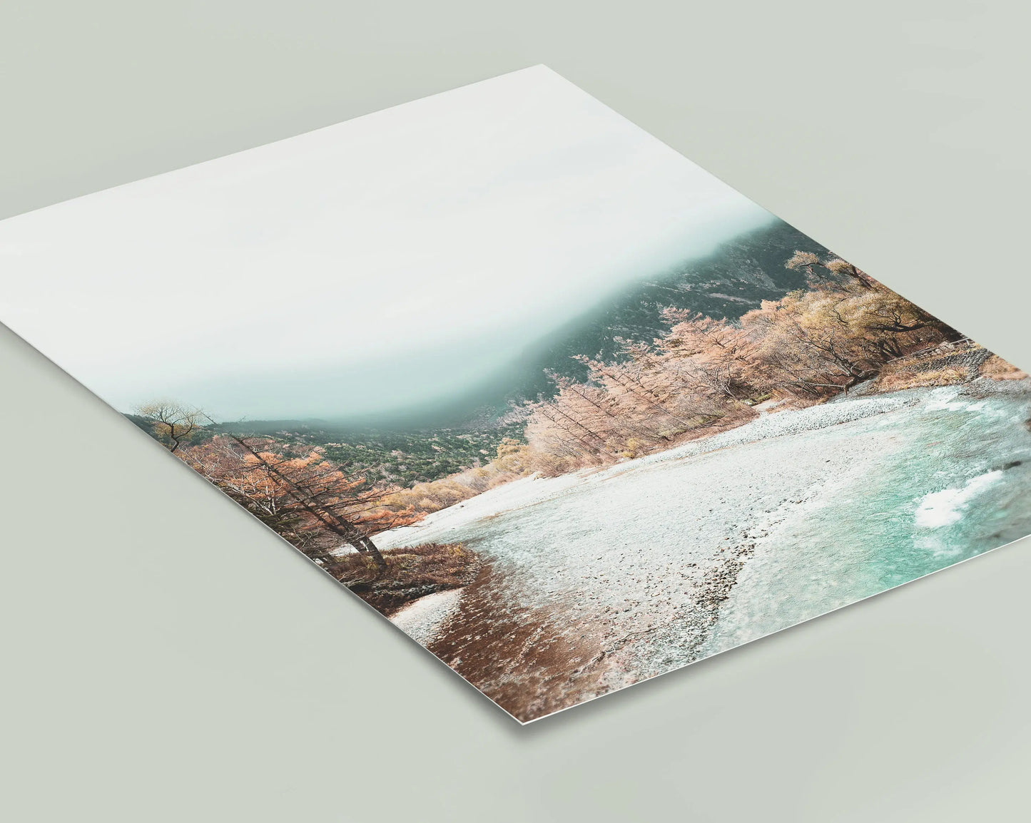 Foggy Forest Print Digital Download, Printable Rustic Fall Mountain Print, Instant Download Framable Print, Travel Photography, Japan Nature