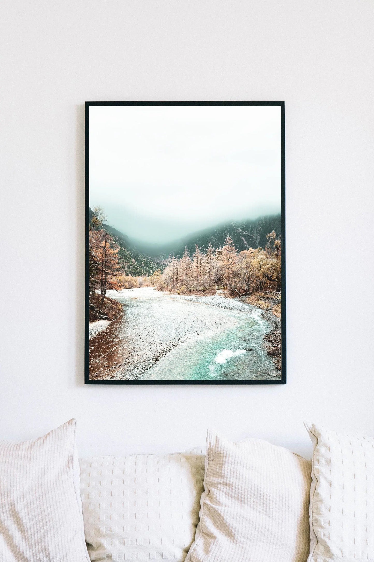 Foggy Forest Print Digital Download, Printable Rustic Fall Mountain Print, Instant Download Framable Print, Travel Photography, Japan Nature
