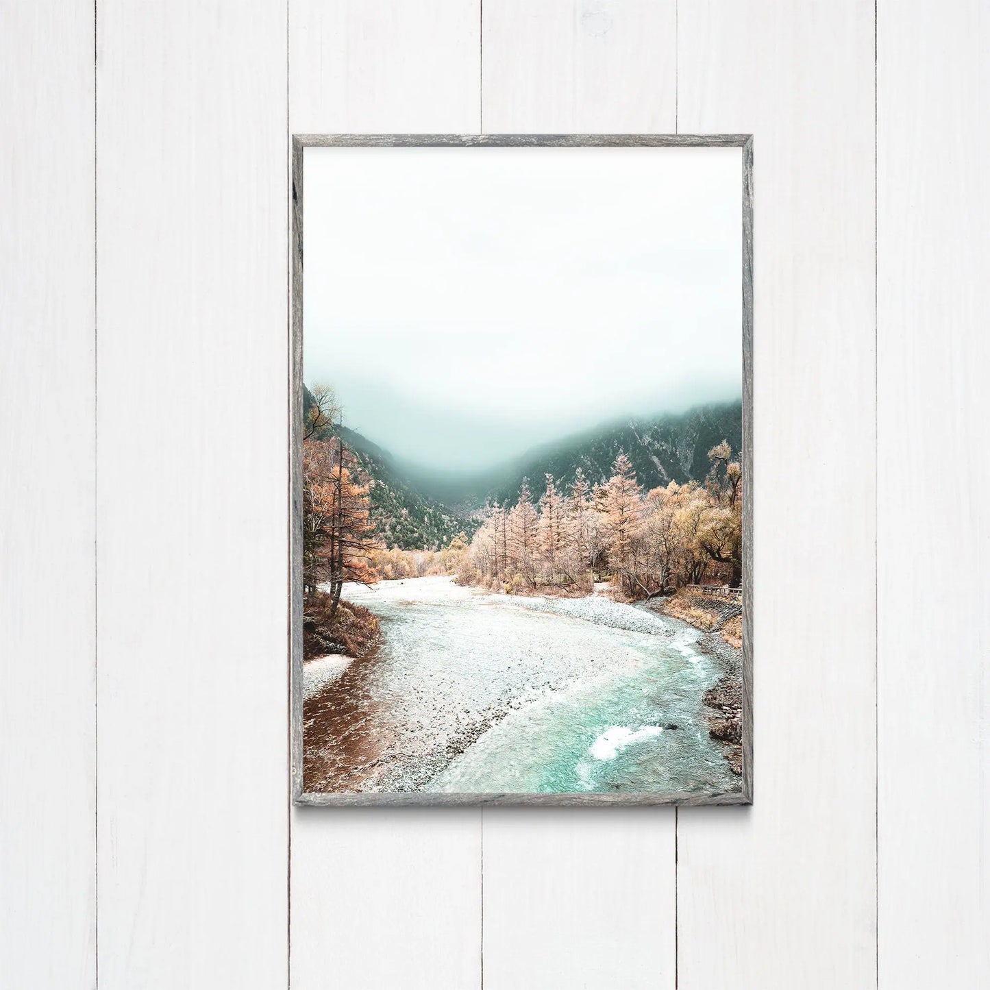 Foggy Forest Print Digital Download, Printable Rustic Fall Mountain Print, Instant Download Framable Print, Travel Photography, Japan Nature