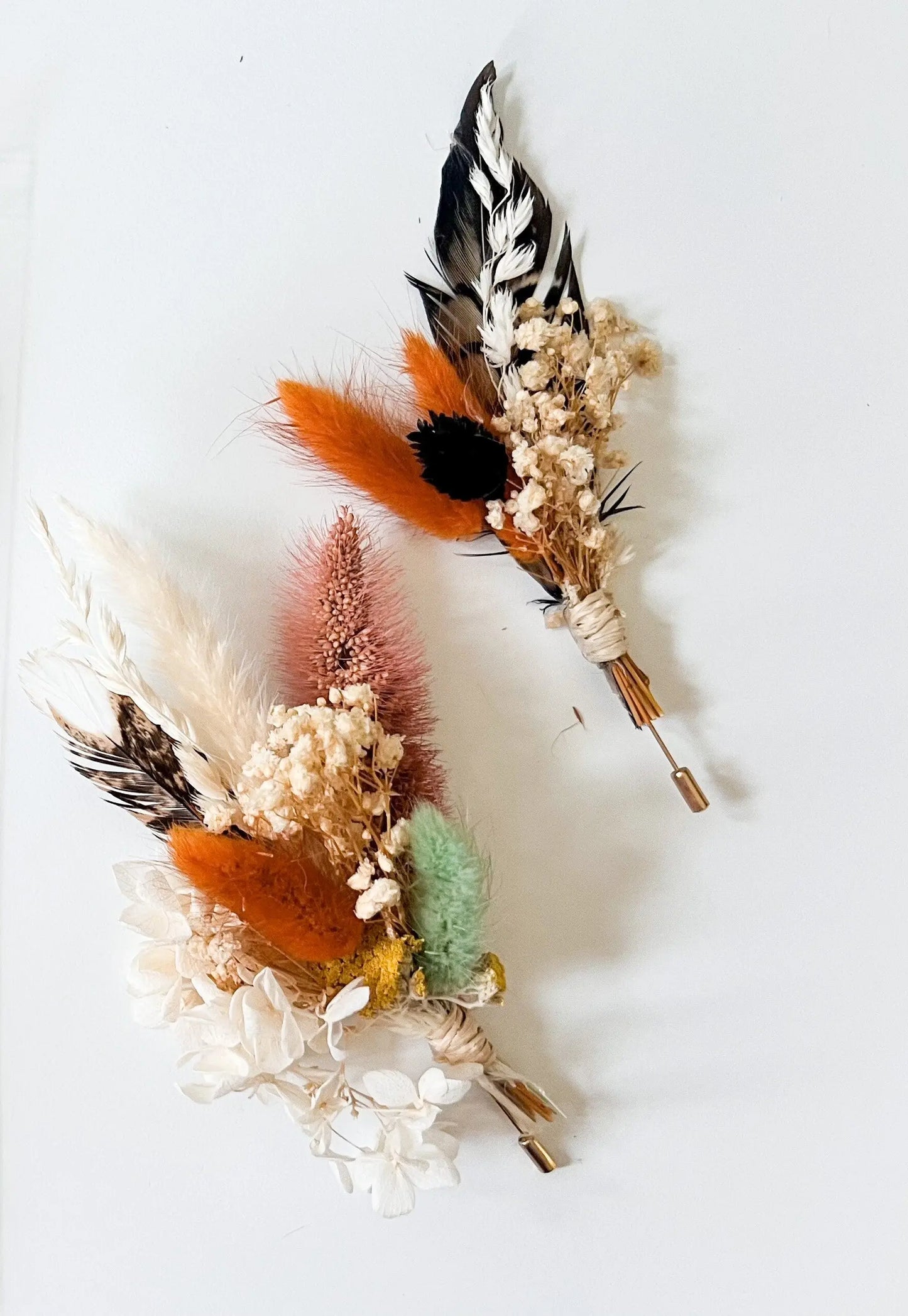 Boutonniere - Burnt Orange - Withered Whimsy Boutonniere