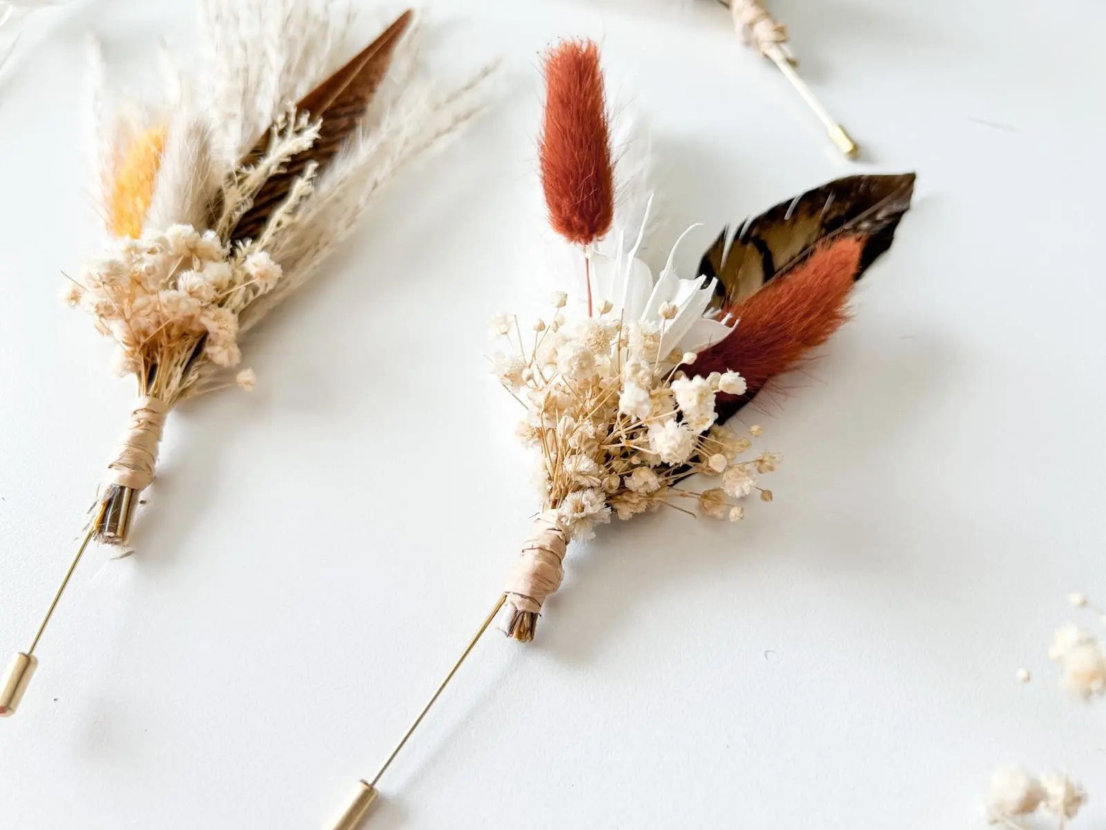 Boutonniere - Rust - Withered Whimsy Boutonniere