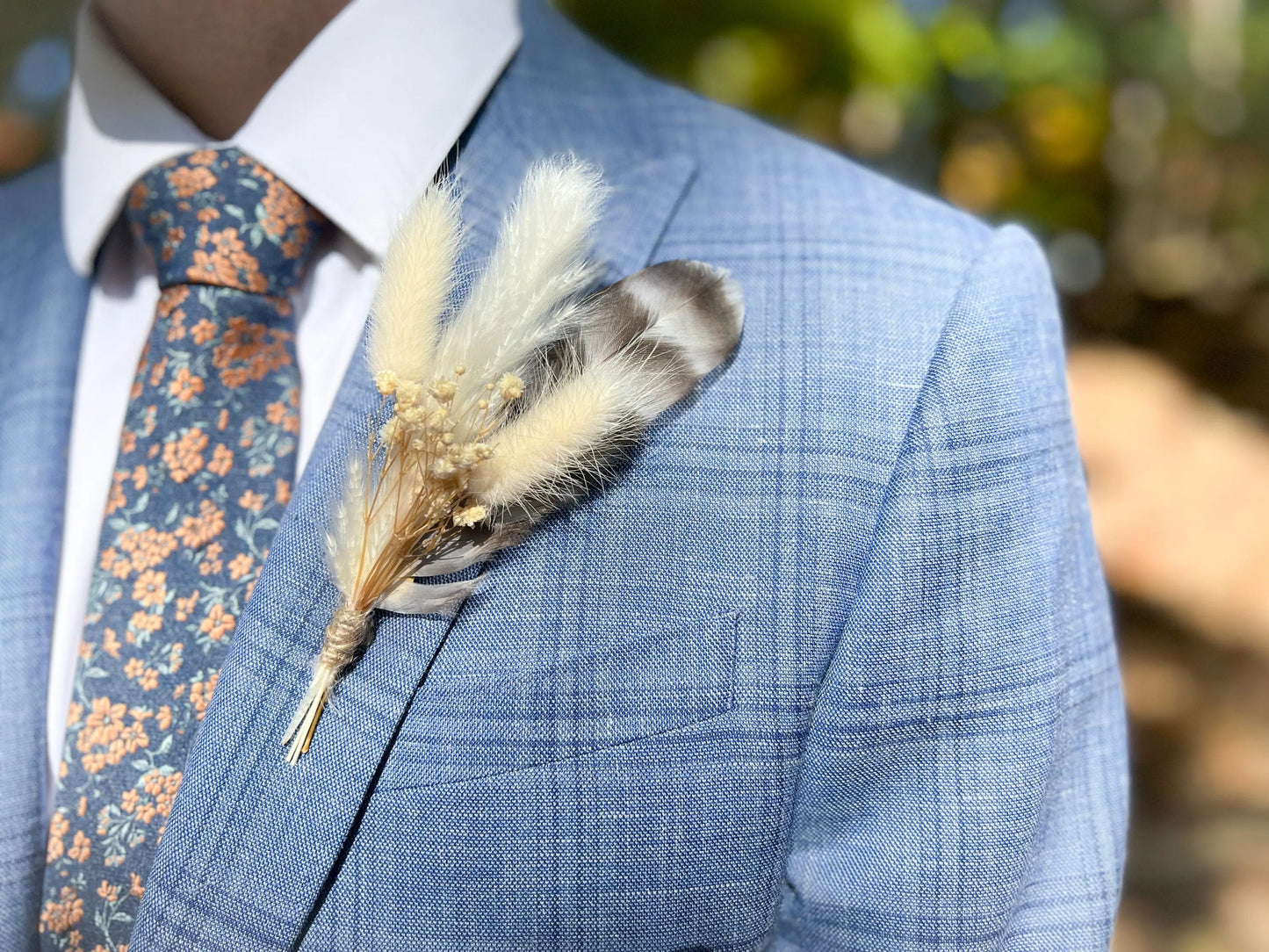 Boutonniere - Vintage White - Withered Whimsy Boutonniere