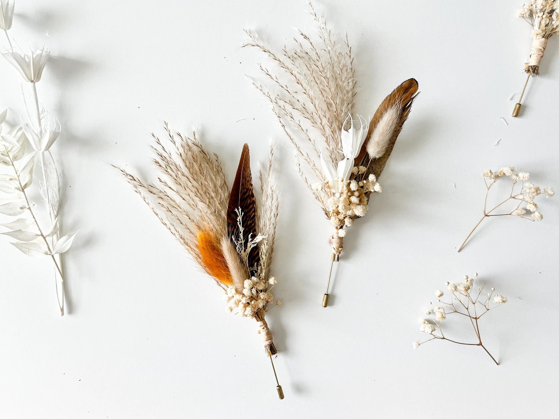 Boutonniere Set - Bold - Withered Whimsy Boutonniere