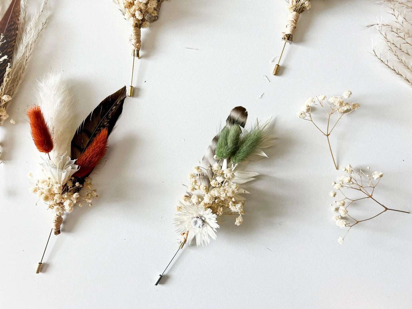 Boutonniere Set - Bold - Withered Whimsy Boutonniere