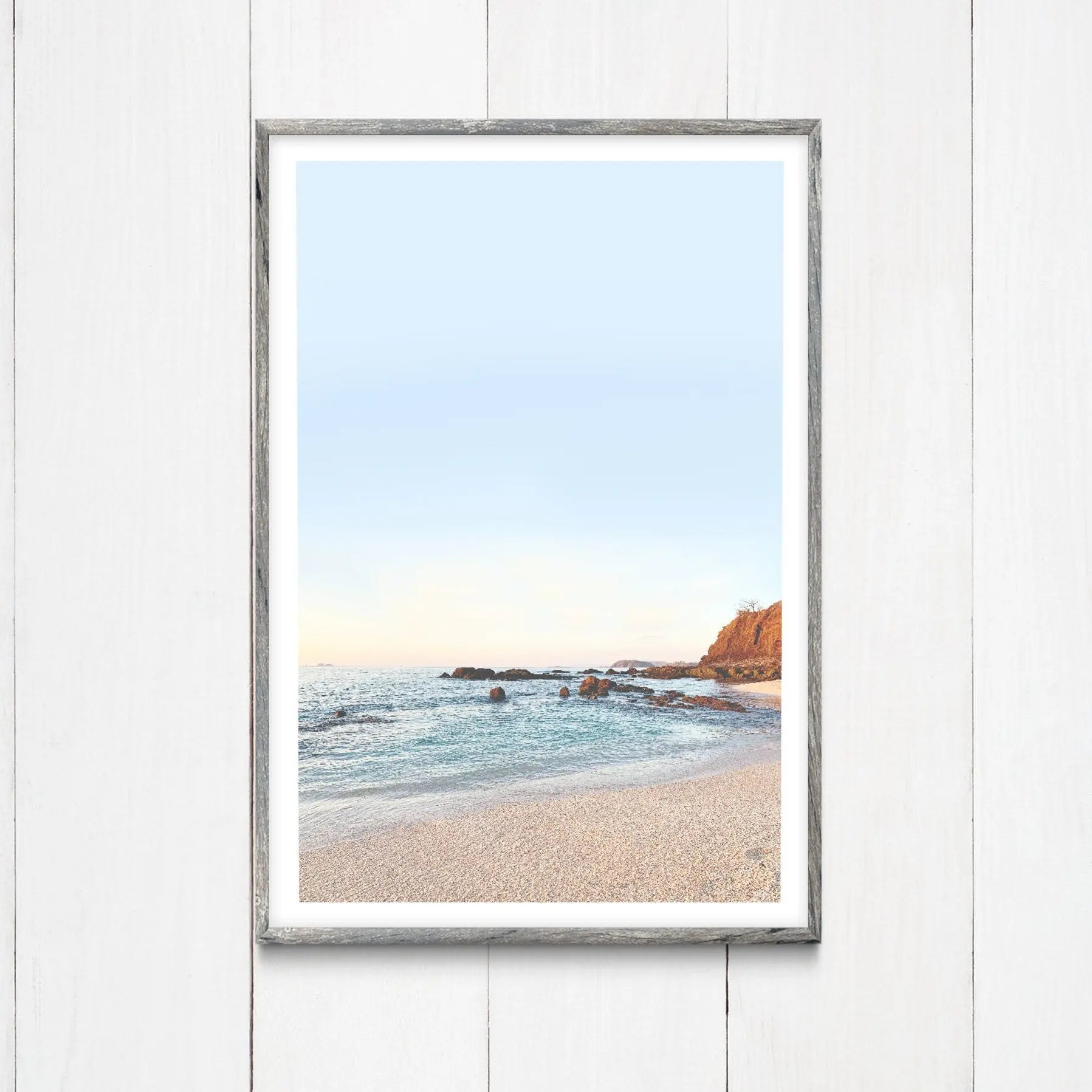 Costa Rica Beach Digital Download, Instant Download, Coastal Wall Art, Pastel Sunset Ocean Print, Landscape Travel Photography