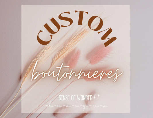 Custom Wedding Boutonnieres - Withered Whimsy Boutonniere