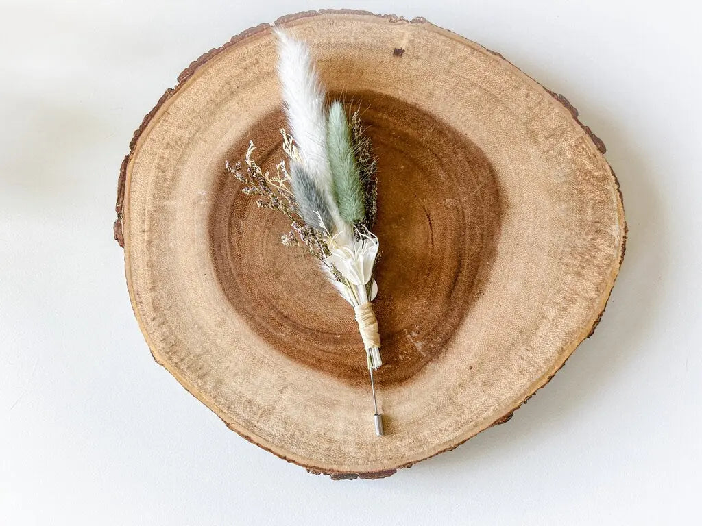 Dusty Blue Boutonniere, Boho Wedding Boutonniere, Sage Boutonniere, Dried Flower Boutonniere, Dusty Blue Wedding, One of a kind