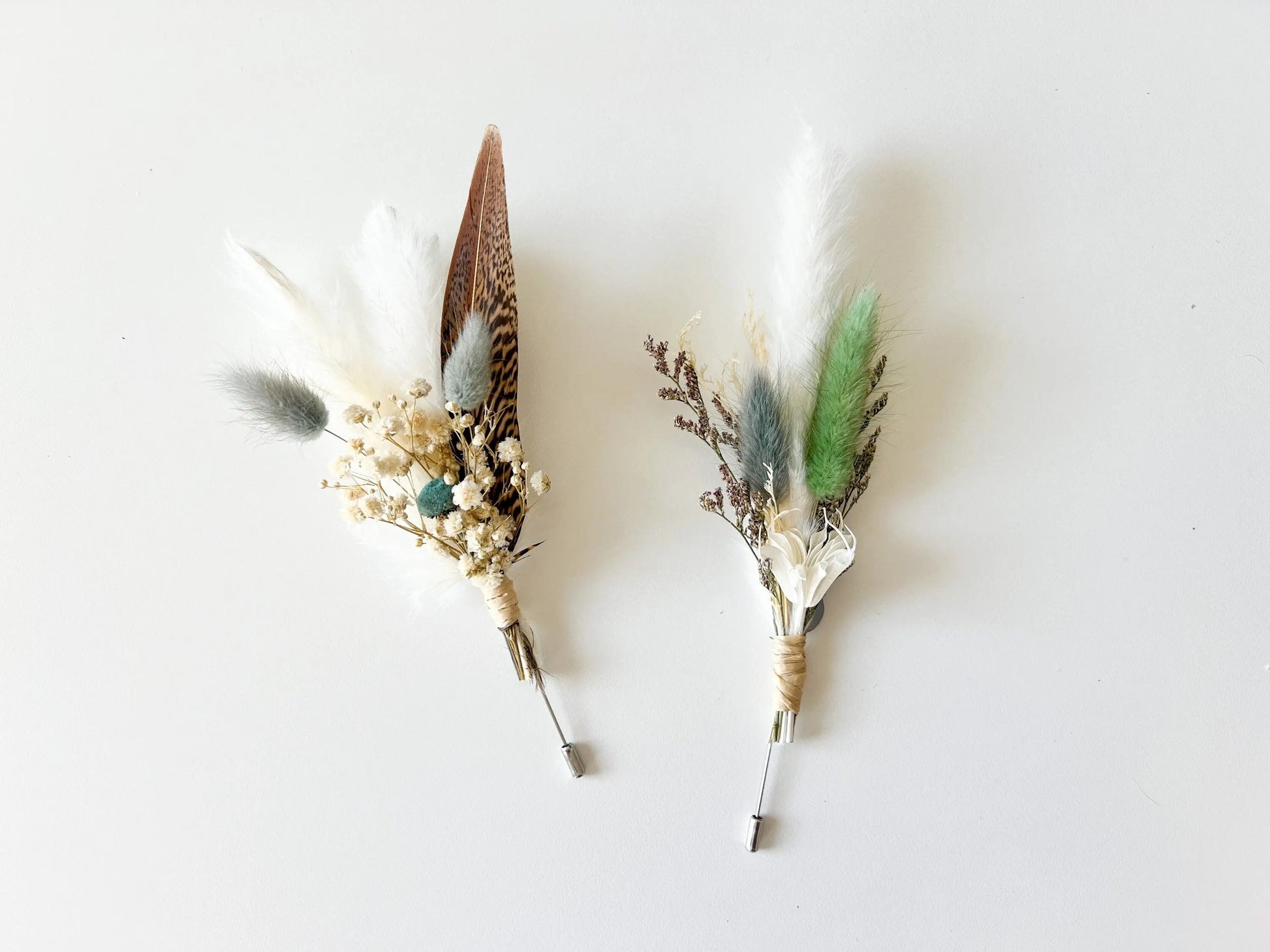 Dusty Blue Boutonniere, Boho Wedding Boutonniere, Sage Boutonniere, Dried Flower Boutonniere, Dusty Blue Wedding, One of a kind