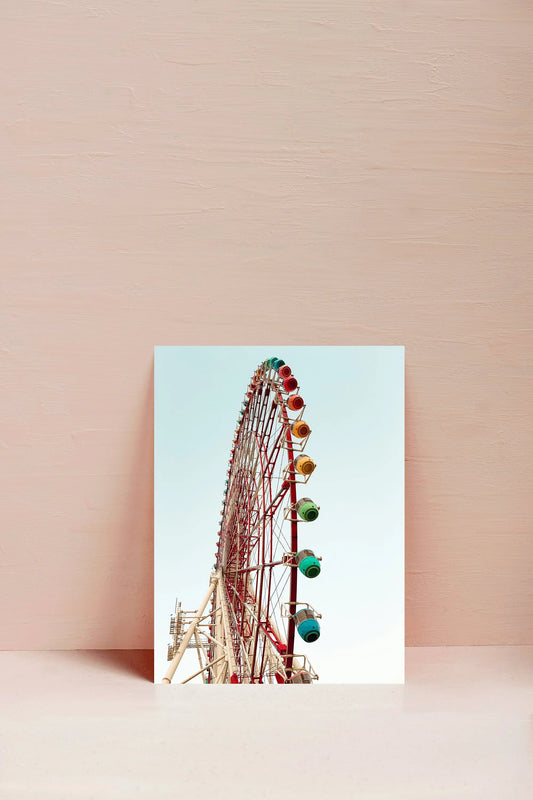 Ferris Wheel Print Digital Download | Rainbow Carnival Ride Instant Download | Printable Nursery Art, Travel Photography, Playroom Art