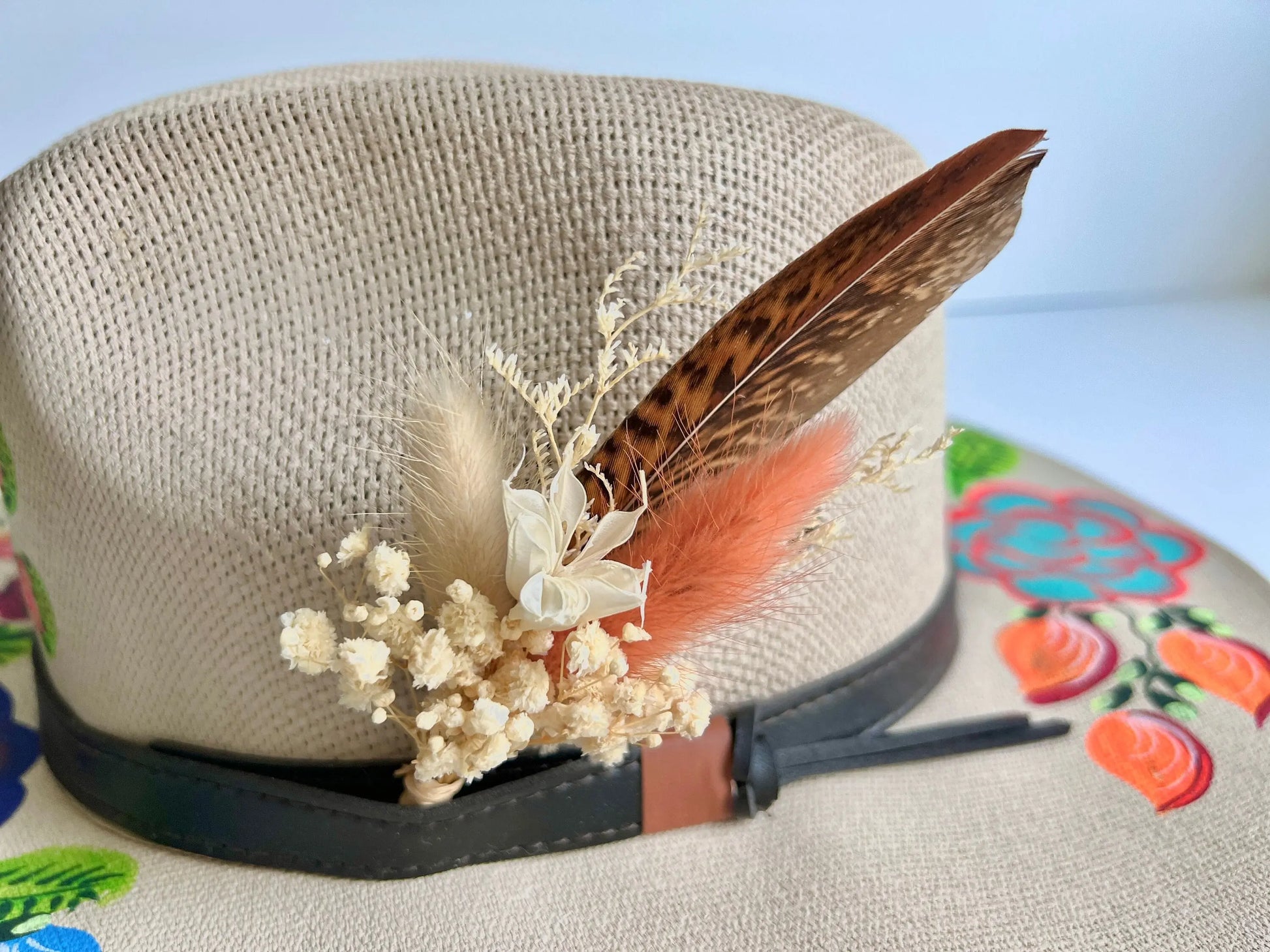 Hat feathers - Coral pink - Withered Whimsy Hat Feathers