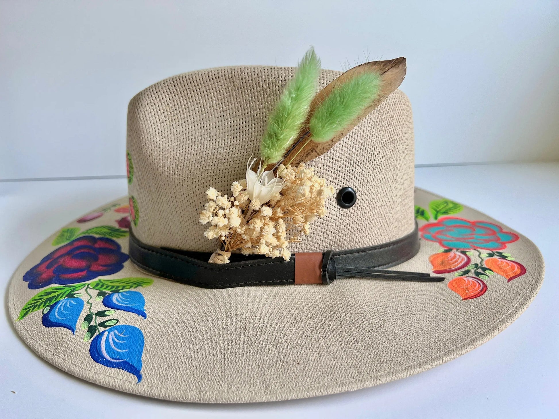 Hat feathers - Sage green - Withered Whimsy Hat Feathers