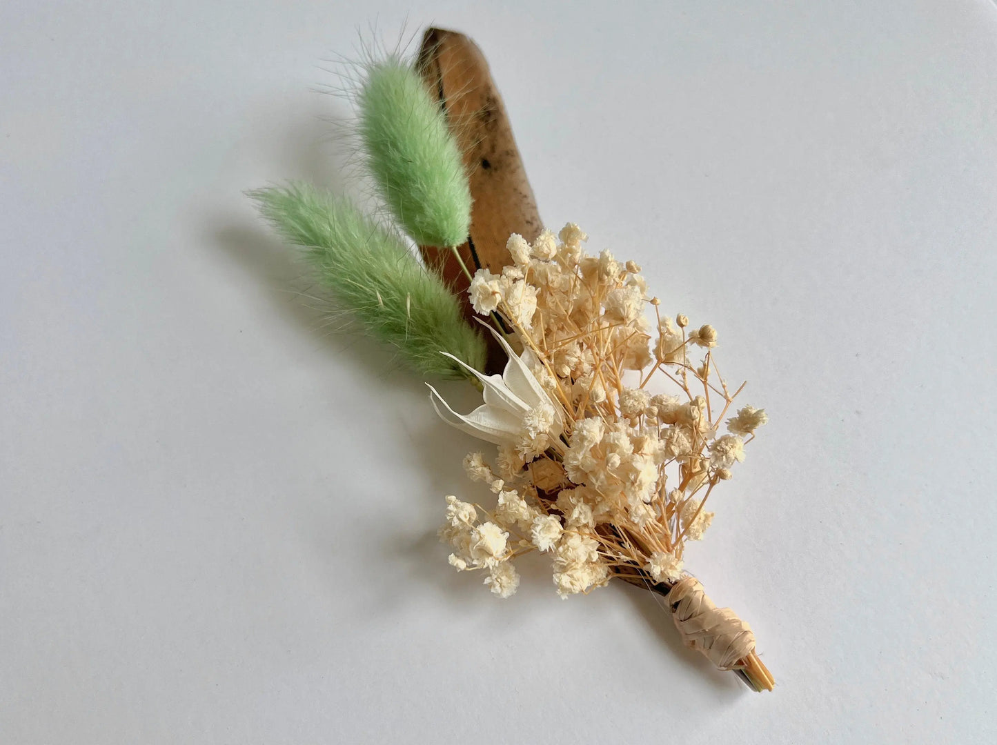 Hat feathers, feathers for hat, dried flowers and feather accent, feathers for fedora, cowboy hat, or floppy hat - Sage green