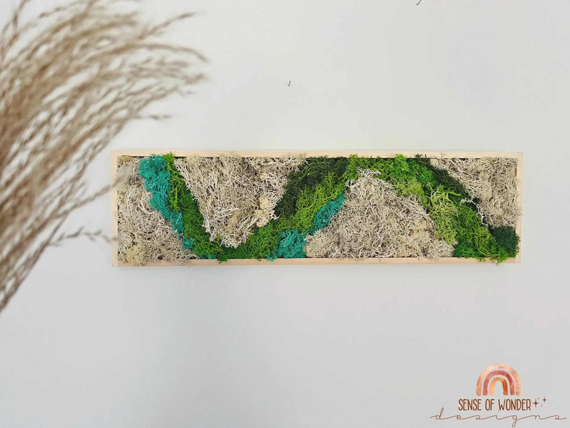 Moss Wall Panel - Ocean, 5"x18" - Withered Whimsy Home Decor