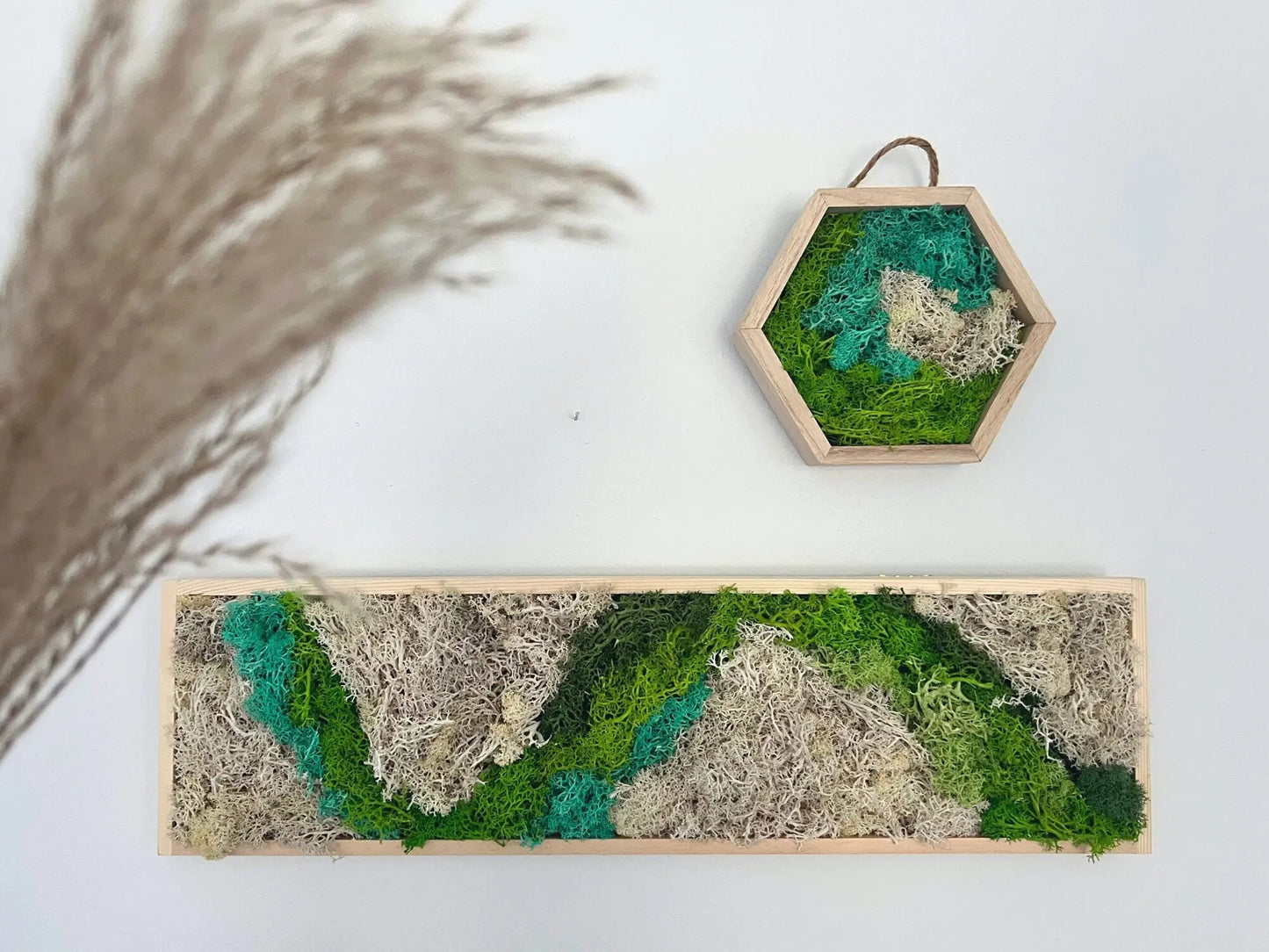 Moss Wall Panel - Ocean, 5"x18" - Withered Whimsy Home Decor