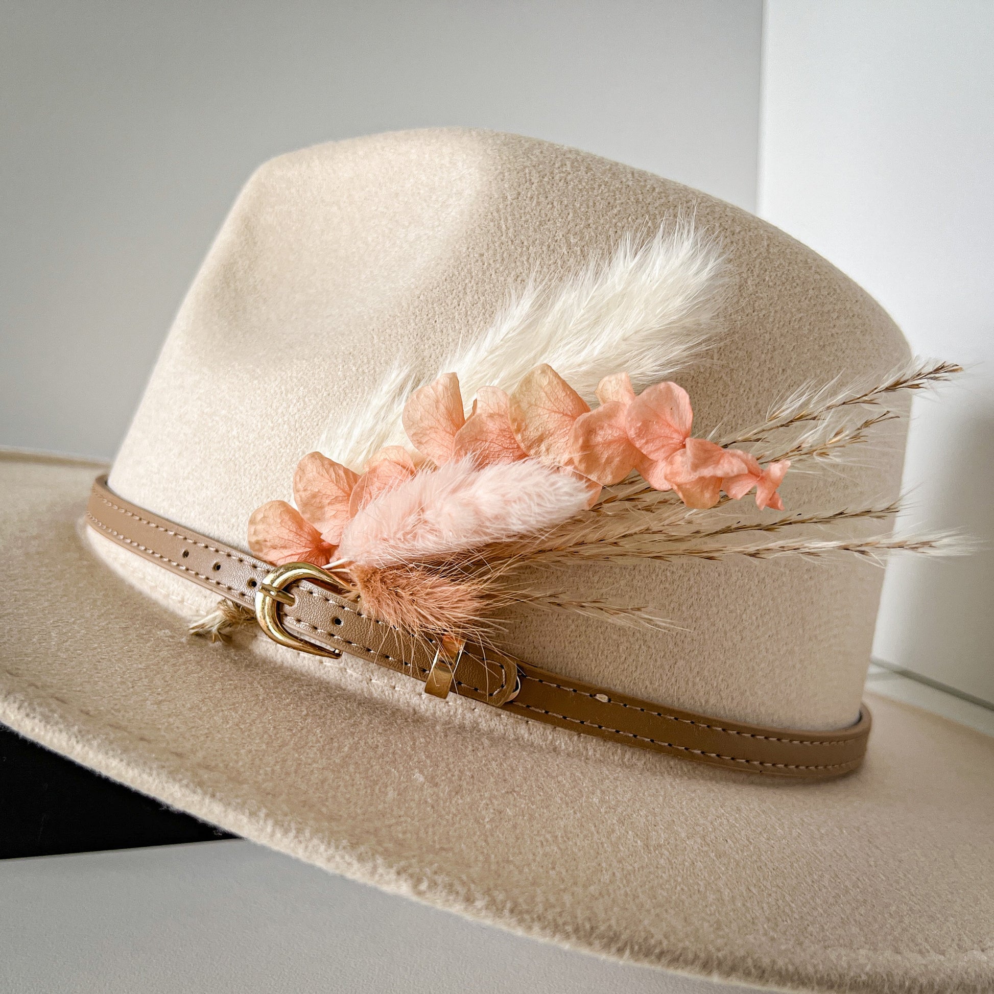 Hat feathers, feathers for hat, dried flowers and feather accent, feathers for fedora, cowboy hat, or floppy hat - PINK