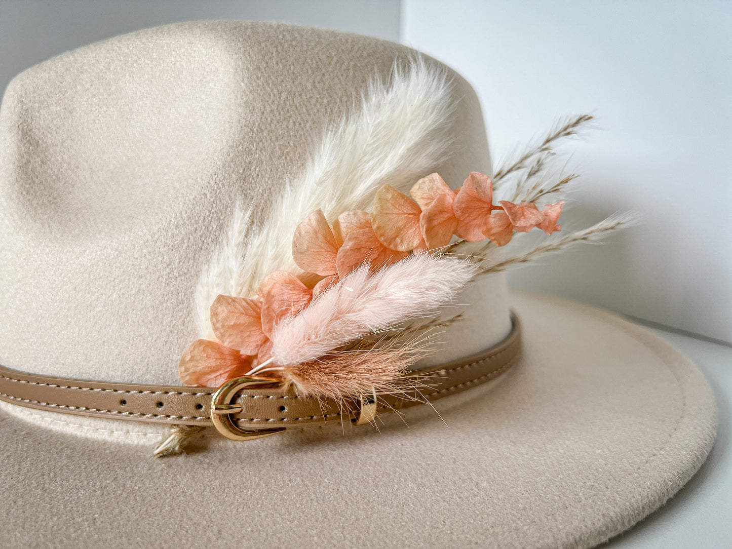 Hat feathers, feathers for hat, dried flowers and feather accent, feathers for fedora, cowboy hat, or floppy hat - PINK