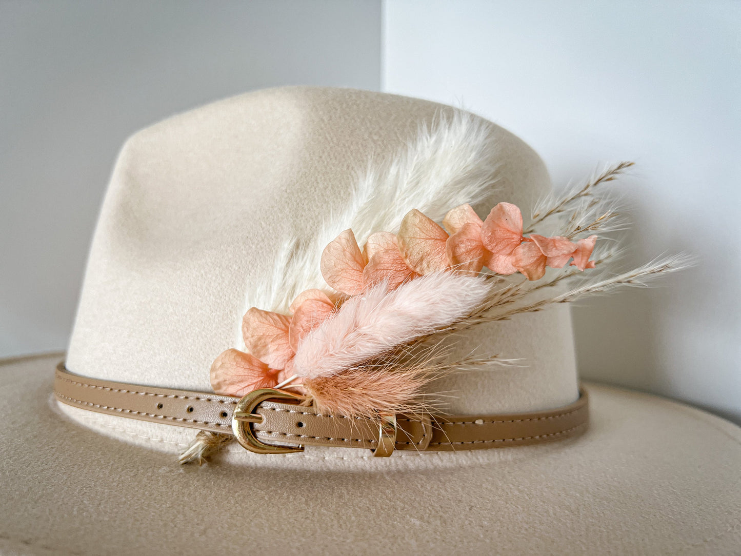 Hat feathers, feathers for hat, dried flowers and feather accent, feathers for fedora, cowboy hat, or floppy hat - PINK