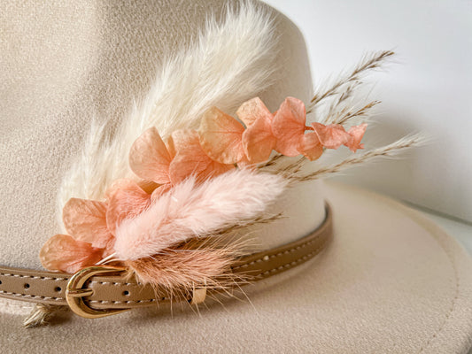 Hat feathers, feathers for hat, dried flowers and feather accent, feathers for fedora, cowboy hat, or floppy hat - PINK